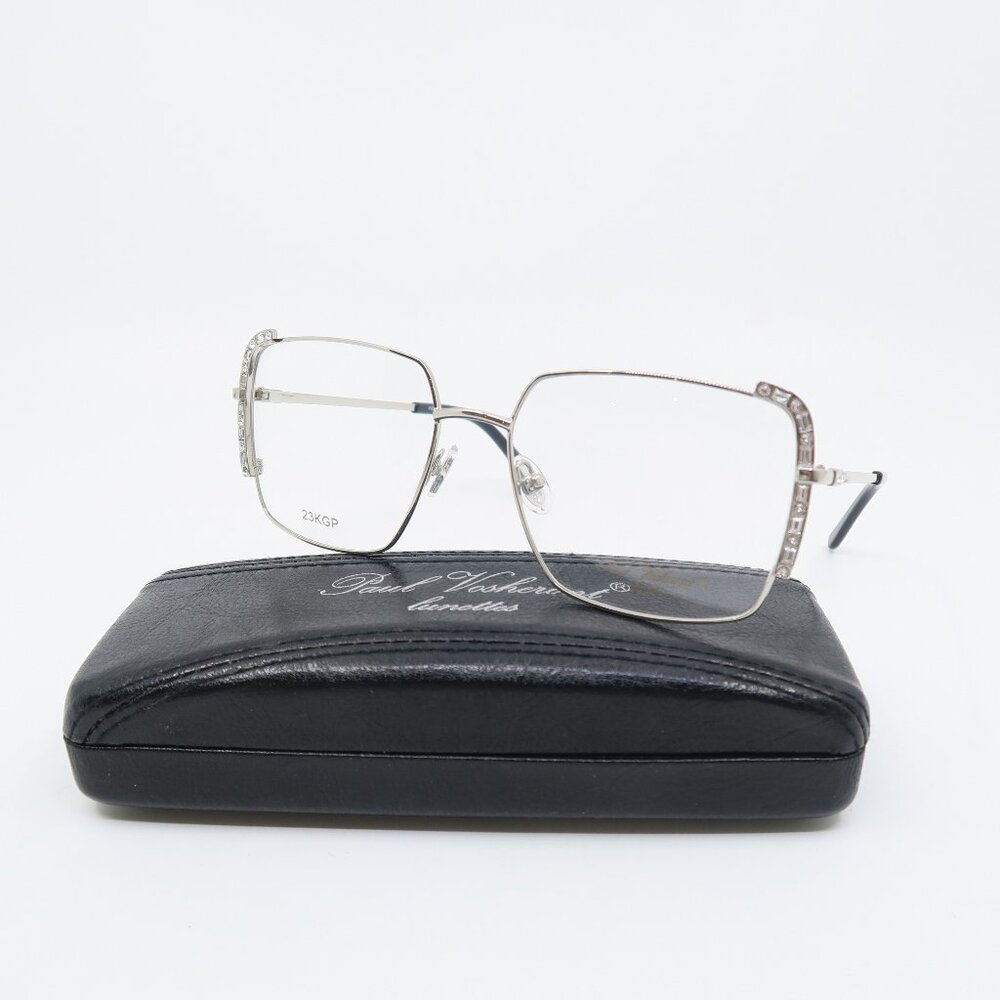 Paul Vosheront PV625 C2 23K Gold Plated Silver & Crystals New Women Eyeglasses.